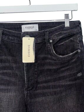 Evereve Black The Ever Straight High Rise Jeans - Size 31 - NWT